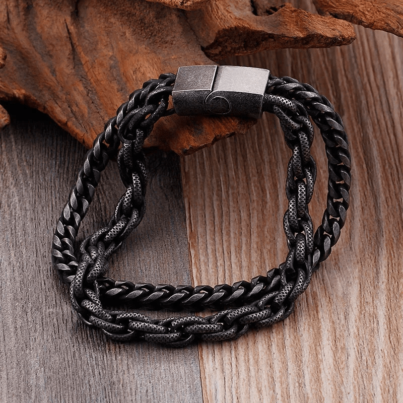 WorldNorse Schweres Kettenglied-Edelstahlarmband