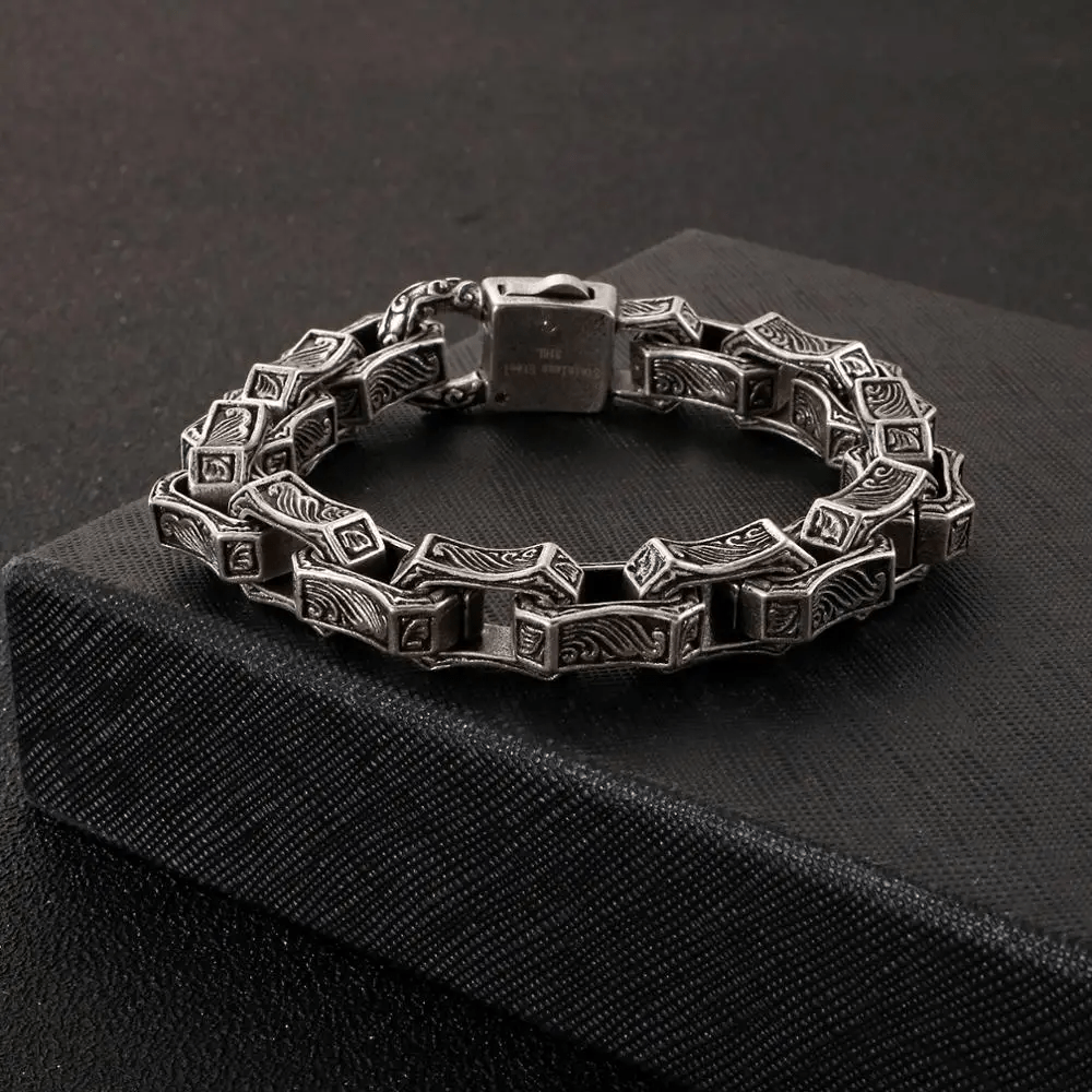 WorldNorse Nordisches Wikinger-Armband aus Stahl