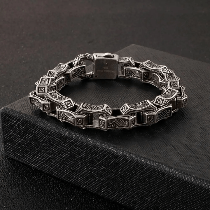 WorldNorse Nordisches Wikinger-Armband aus Stahl