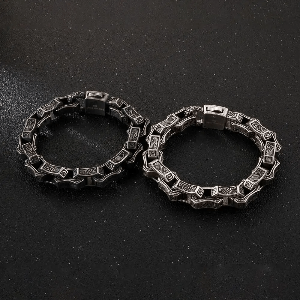 WorldNorse Nordisches Wikinger-Armband aus Stahl