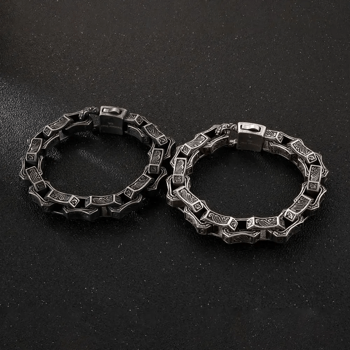 WorldNorse Nordisches Wikinger-Armband aus Stahl