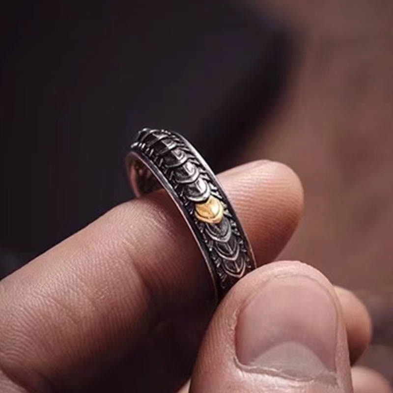 WorldNorse Vintage Drachenschuppen Armband / Ring