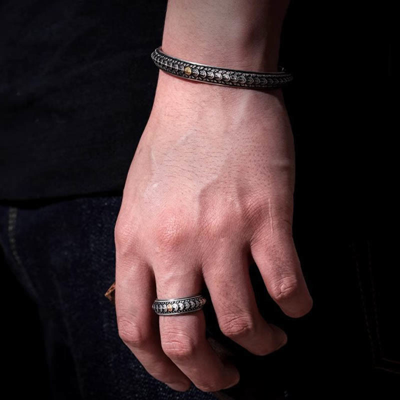 WorldNorse Vintage Drachenschuppen Armband / Ring