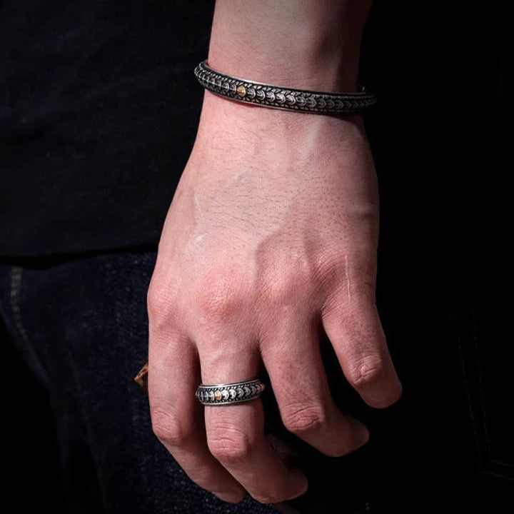 WorldNorse Vintage Drachenschuppen Armband / Ring