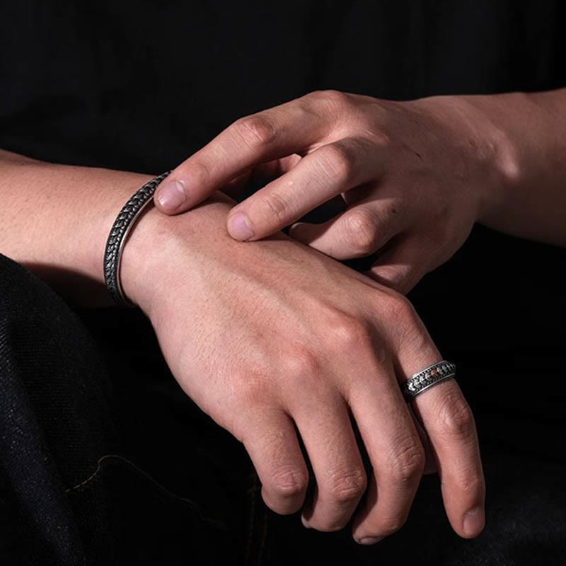 WorldNorse Vintage Drachenschuppen Armband / Ring