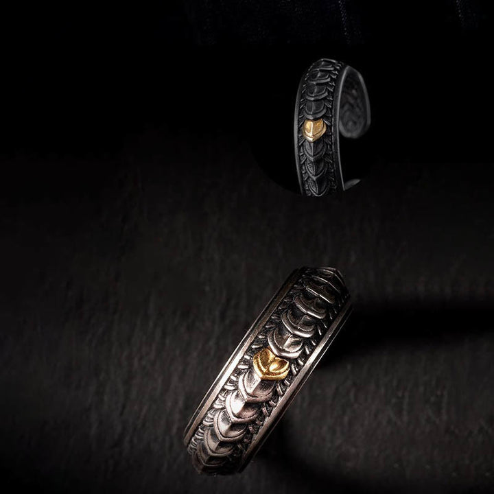 WorldNorse Vintage Drachenschuppen Armband / Ring