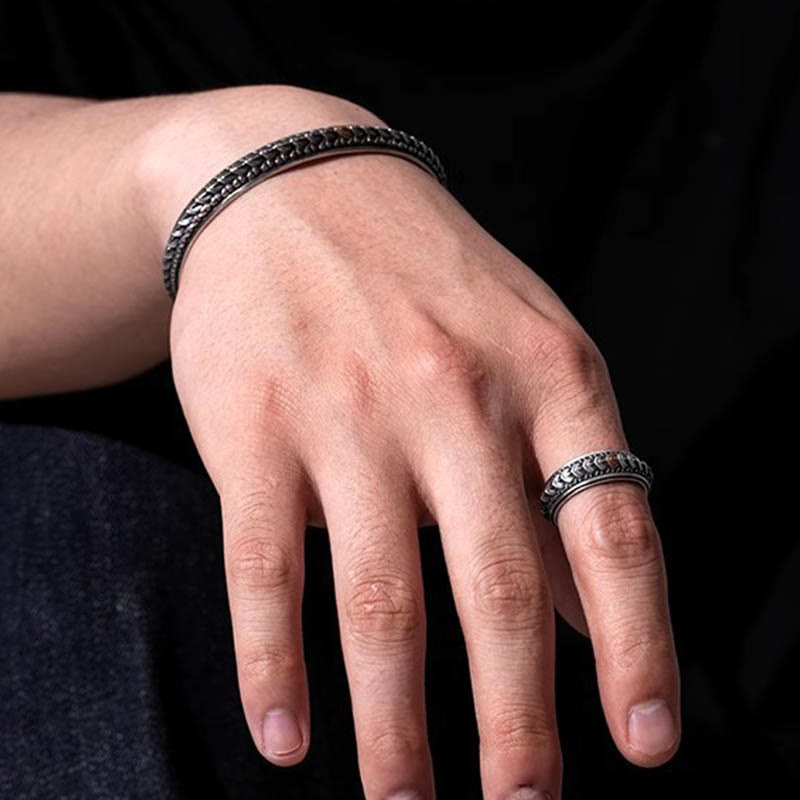 WorldNorse Vintage Drachenschuppen Armband / Ring