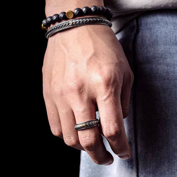 WorldNorse Vintage Drachenschuppen Armband / Ring
