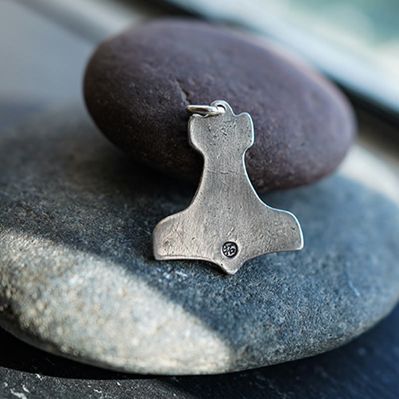 WorldNorse 99 Sterling Silber Mjölnir Halskette