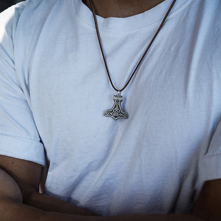 WorldNorse 99 Sterling Silber Mjölnir Halskette