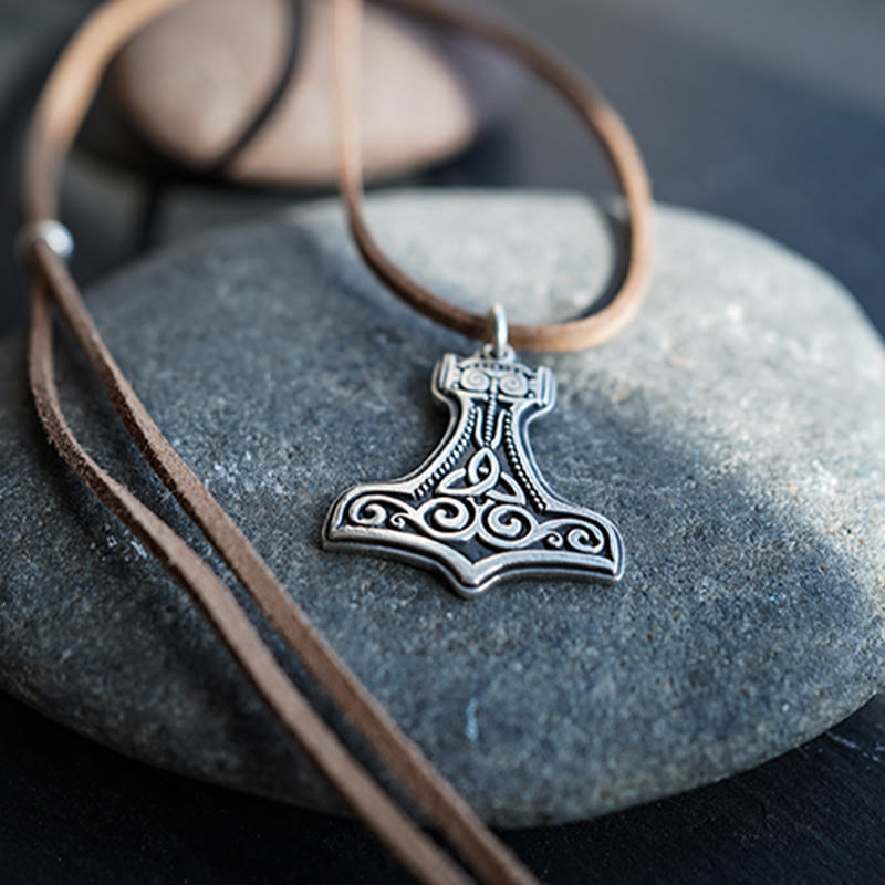 WorldNorse 99 Sterling Silber Mjölnir Halskette