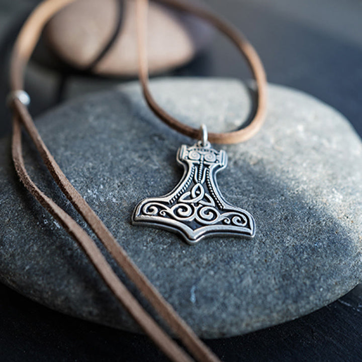 WorldNorse 99 Sterling Silber Mjölnir Halskette