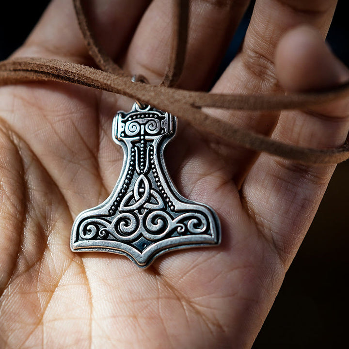 WorldNorse 99 Sterling Silber Mjölnir Halskette