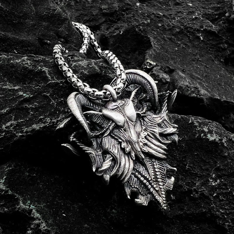 WorldNorse Halskette mit Schafskopf aus 925er Sterlingsilber