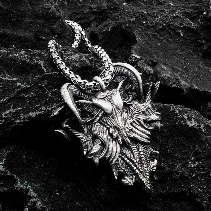 WorldNorse Halskette mit Schafskopf aus 925er Sterlingsilber