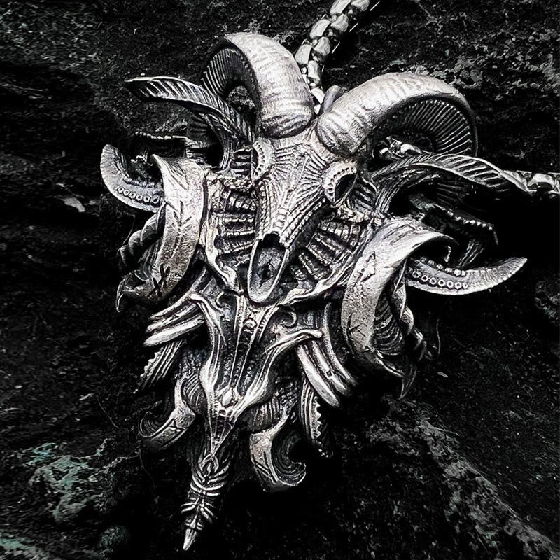 WorldNorse Halskette mit Schafskopf aus 925er Sterlingsilber