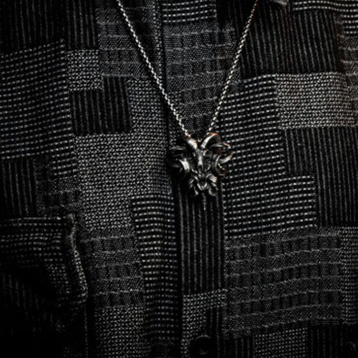 WorldNorse Halskette mit Schafskopf aus 925er Sterlingsilber
