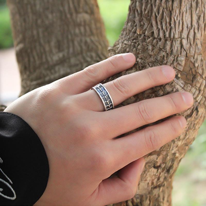 WorldNorse – Ring mit Retro-Schuppenstruktur