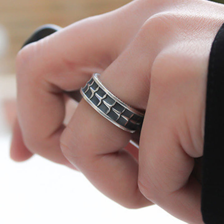WorldNorse – Ring mit Retro-Schuppenstruktur