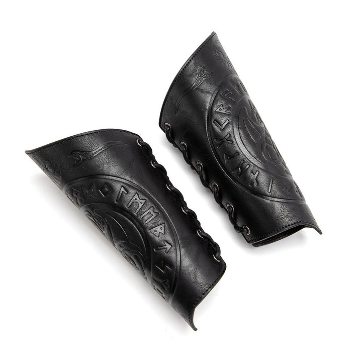WorldNorse Dragon mit Rune Eco Leder Armschienen