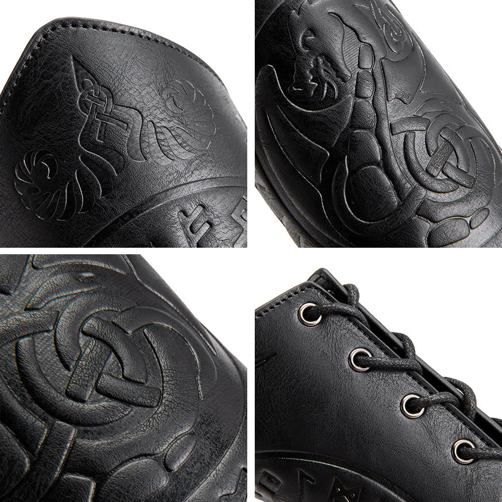 WorldNorse Dragon mit Rune Eco Leder Armschienen