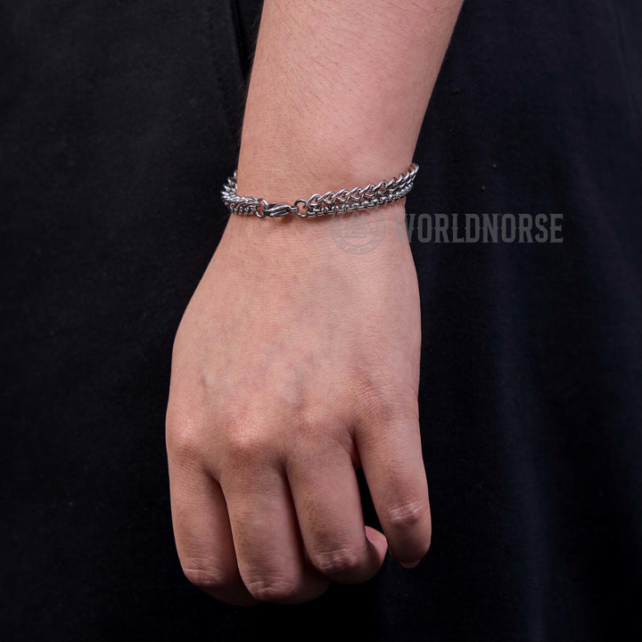 WorldNorse Zweiseitiges Titanstahlarmband