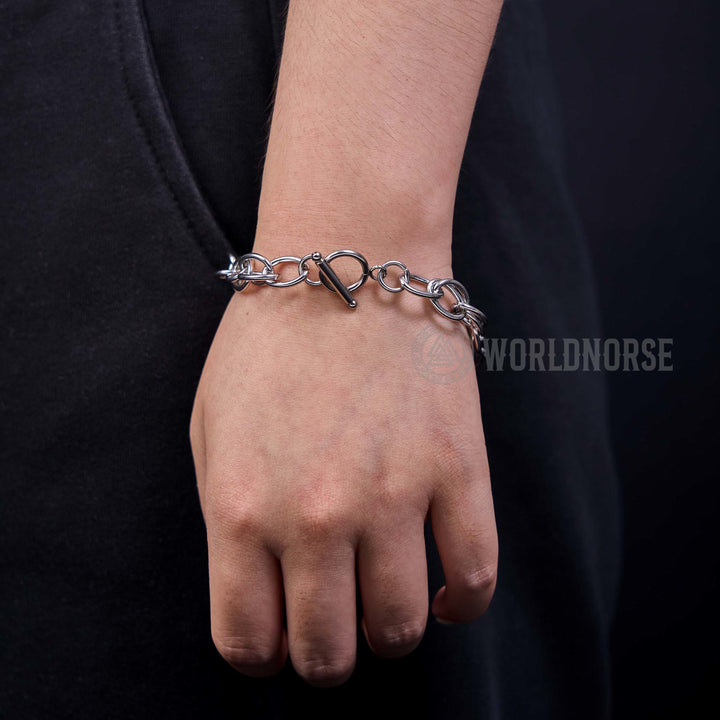 WorldNorse Grob gedrehtes Armband mit Ein-Wort-Schnalle