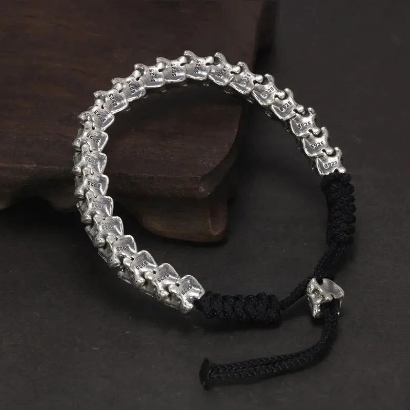 WorldNorse 925 Sterling Silber Wirbelsäule Schlangenknochen Armband