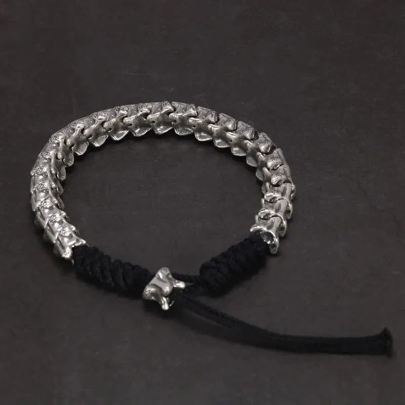 WorldNorse 925 Sterling Silber Wirbelsäule Schlangenknochen Armband