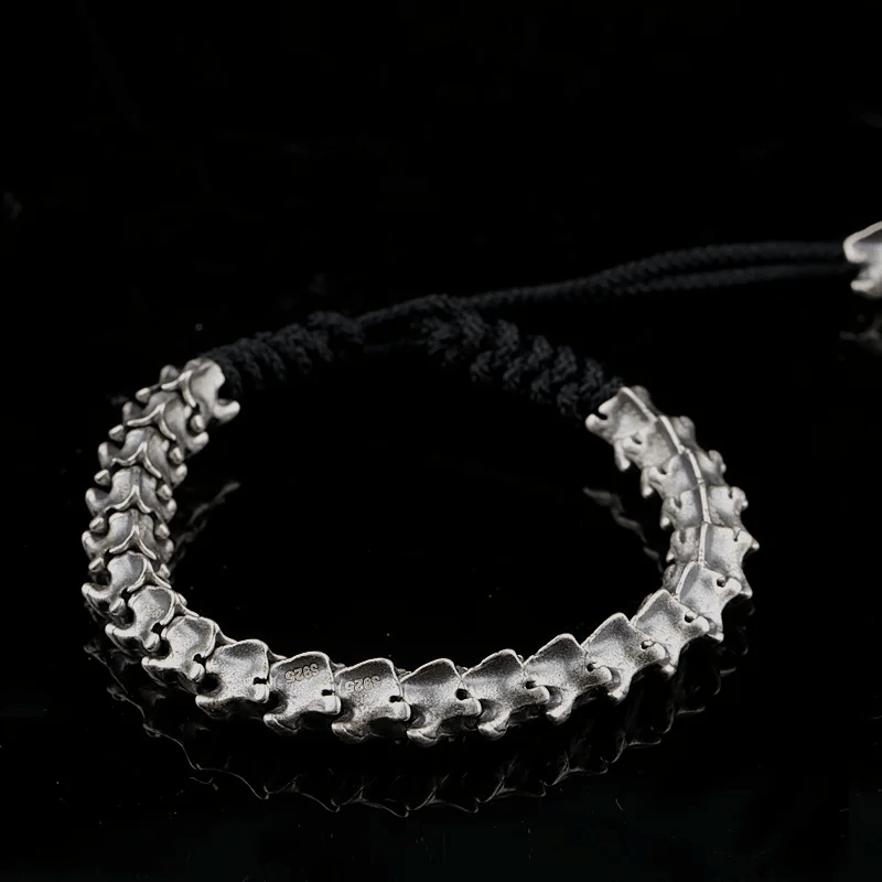 WorldNorse 925 Sterling Silber Wirbelsäule Schlangenknochen Armband