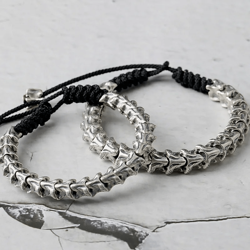 WorldNorse 925 Sterling Silber Wirbelsäule Schlangenknochen Armband