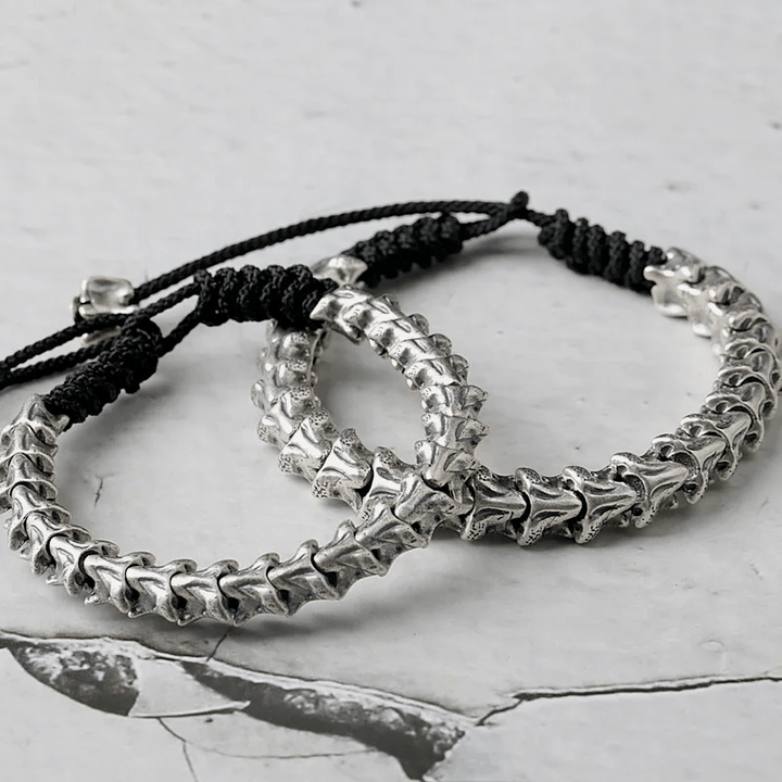 WorldNorse 925 Sterling Silber Wirbelsäule Schlangenknochen Armband