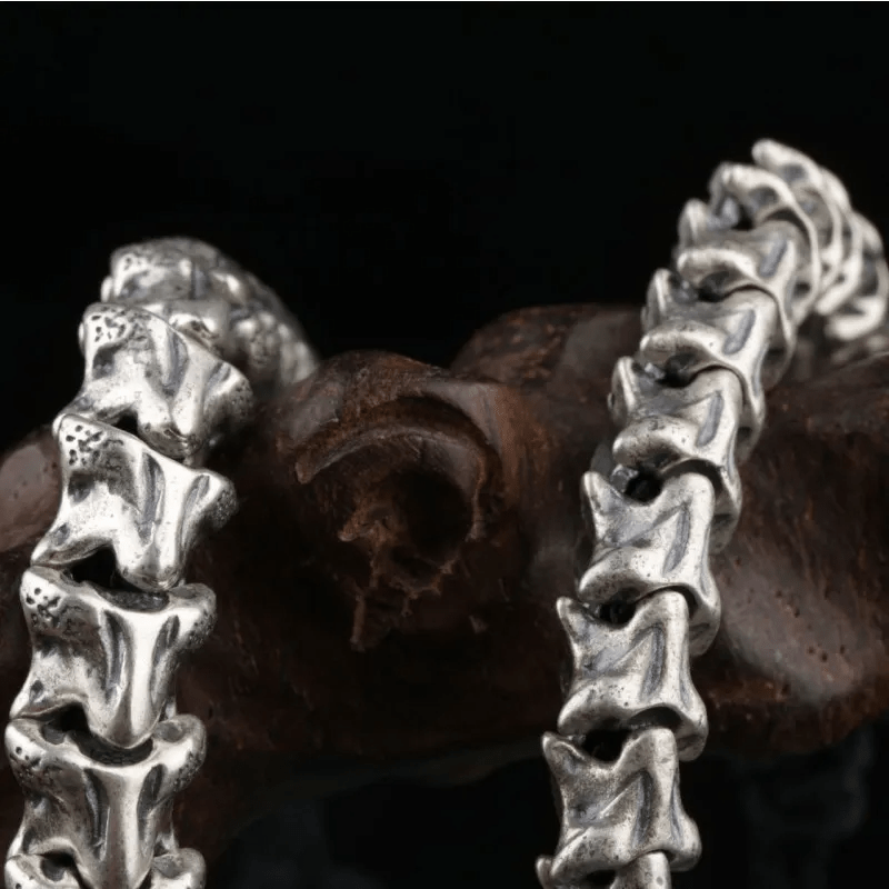 WorldNorse 925 Sterling Silber Wirbelsäule Schlangenknochen Armband