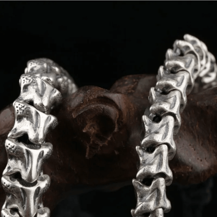 WorldNorse 925 Sterling Silber Wirbelsäule Schlangenknochen Armband
