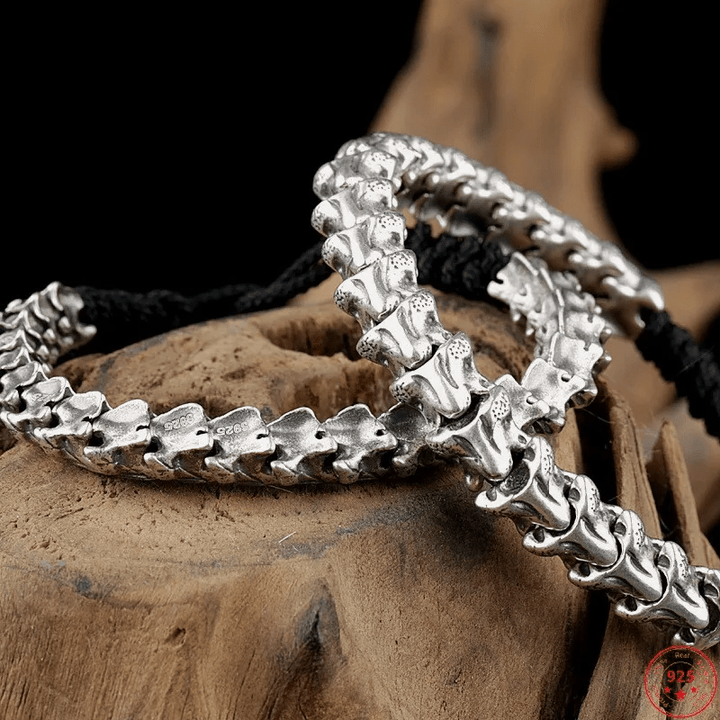 WorldNorse 925 Sterling Silber Wirbelsäule Schlangenknochen Armband