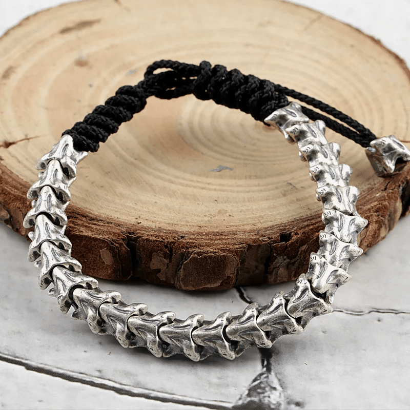WorldNorse 925 Sterling Silber Wirbelsäule Schlangenknochen Armband