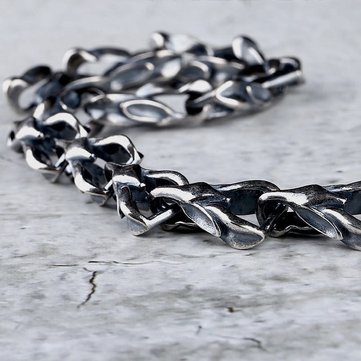 WorldNorse 925 Sterling Silber Wirbelsäule Armband