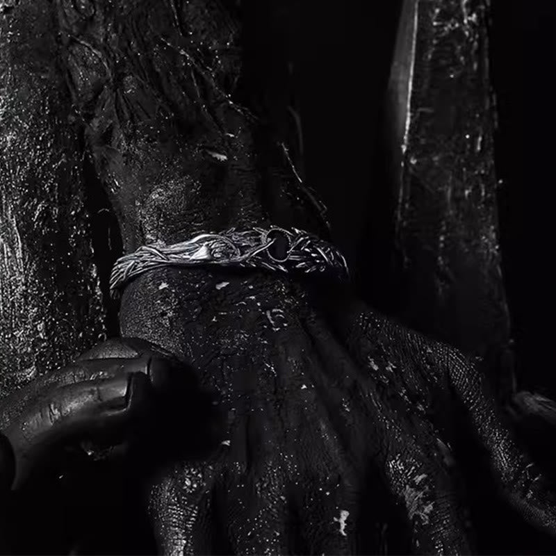 WorldNorse Armband mit dunklem Blattzweig