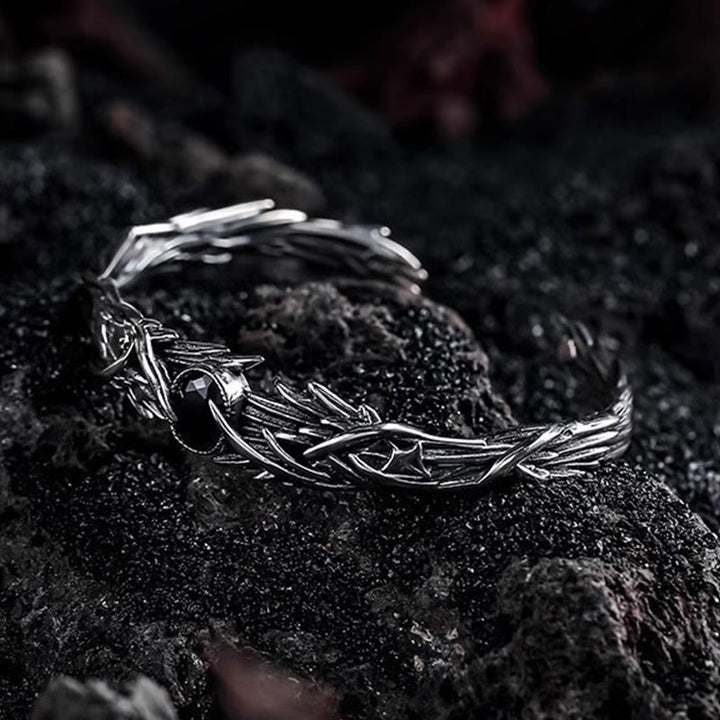 WorldNorse Armband mit dunklem Blattzweig