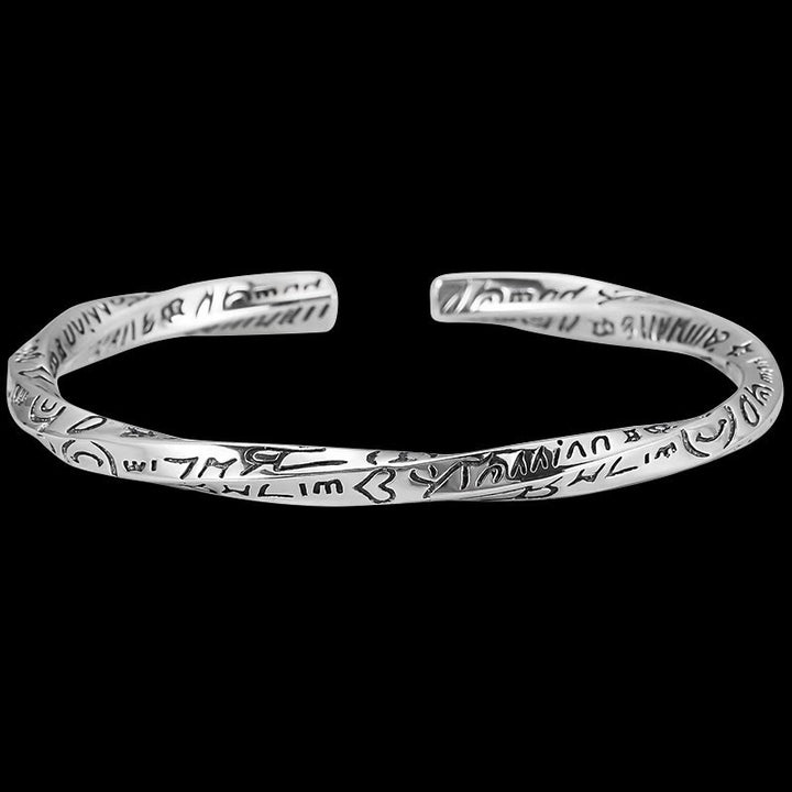 WorldNorse – Handgemachtes Manschettenarmband mit Inschrift