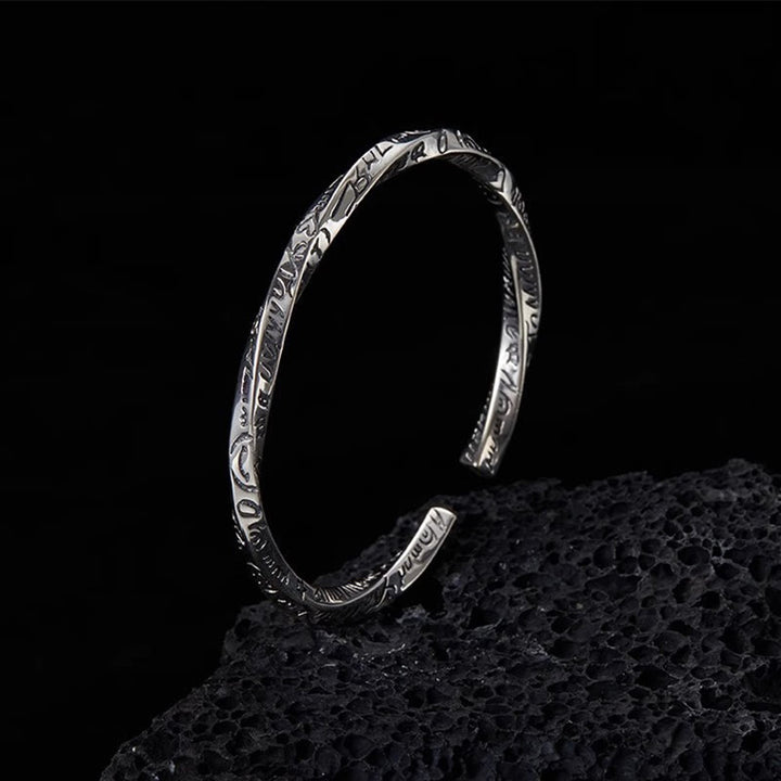 WorldNorse – Handgemachtes Manschettenarmband mit Inschrift