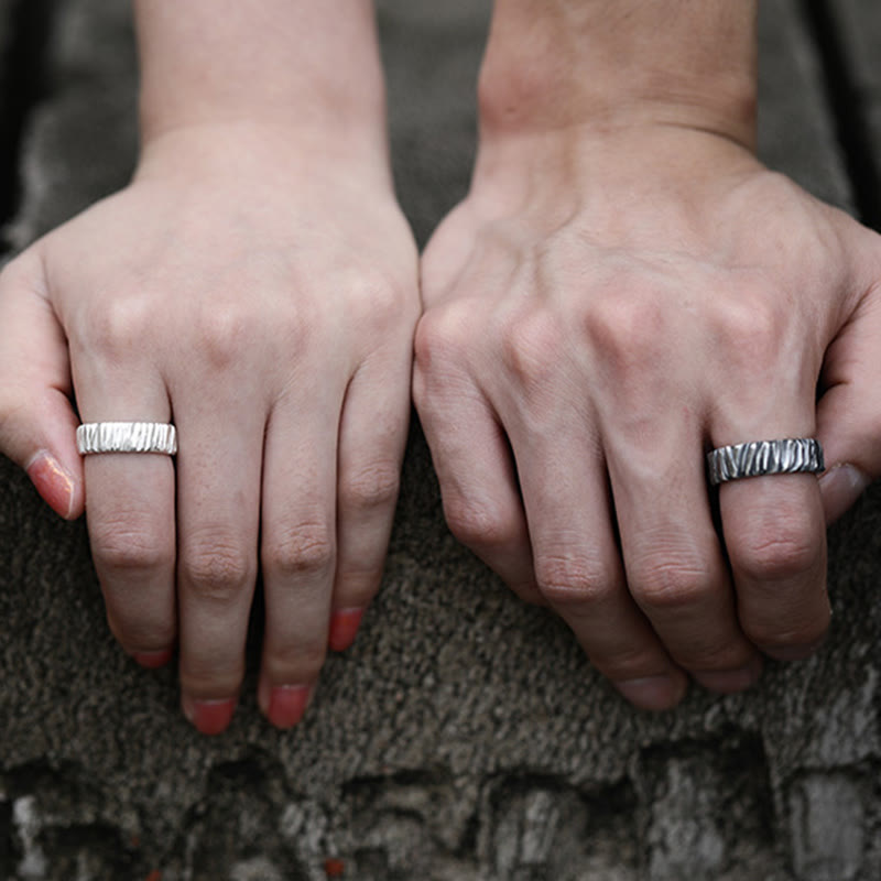 Strukturierter zweifarbiger Ring WorldNorse