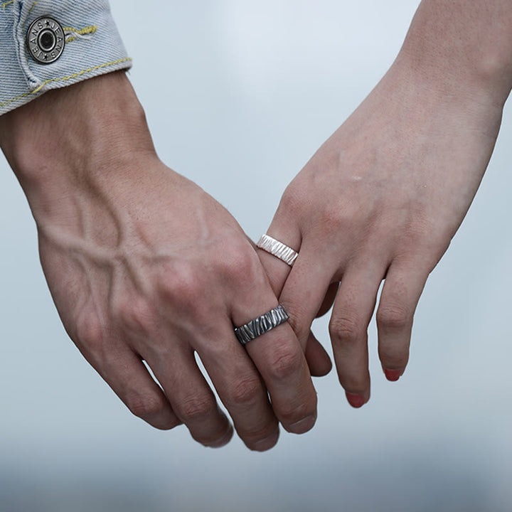Strukturierter zweifarbiger Ring WorldNorse