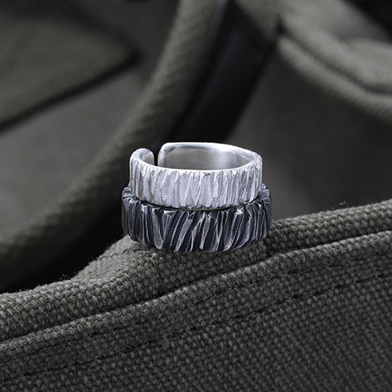 Strukturierter zweifarbiger Ring WorldNorse