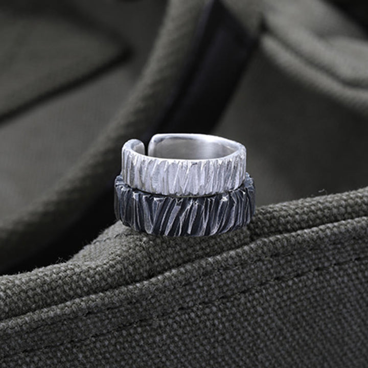 Strukturierter zweifarbiger Ring WorldNorse