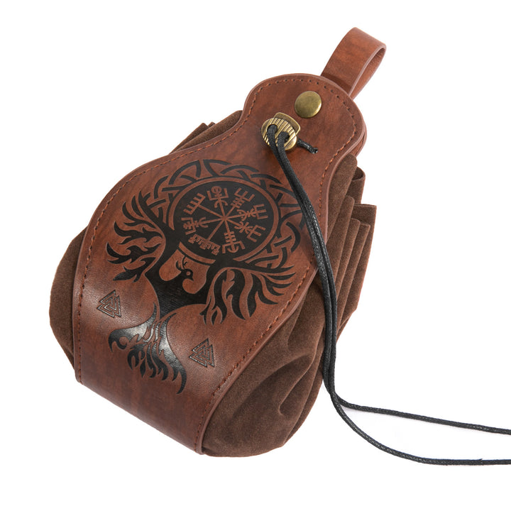 WorldNorse Gürteltasche aus Leder im Wikinger-Stil