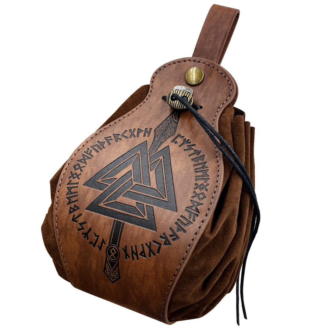 WorldNorse Gürteltasche aus Leder im Wikinger-Stil