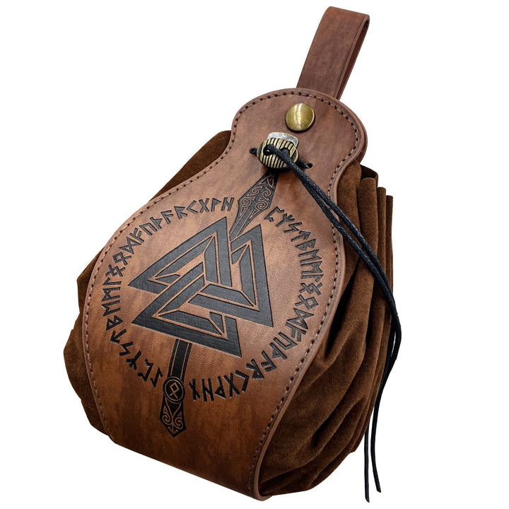 WorldNorse Gürteltasche aus Leder im Wikinger-Stil