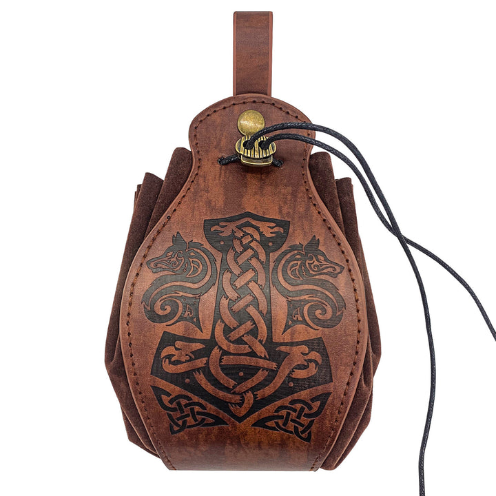 WorldNorse Gürteltasche aus Leder im Wikinger-Stil