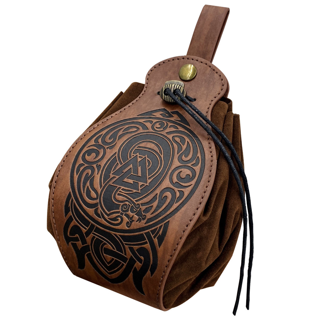 WorldNorse Gürteltasche aus Leder im Wikinger-Stil